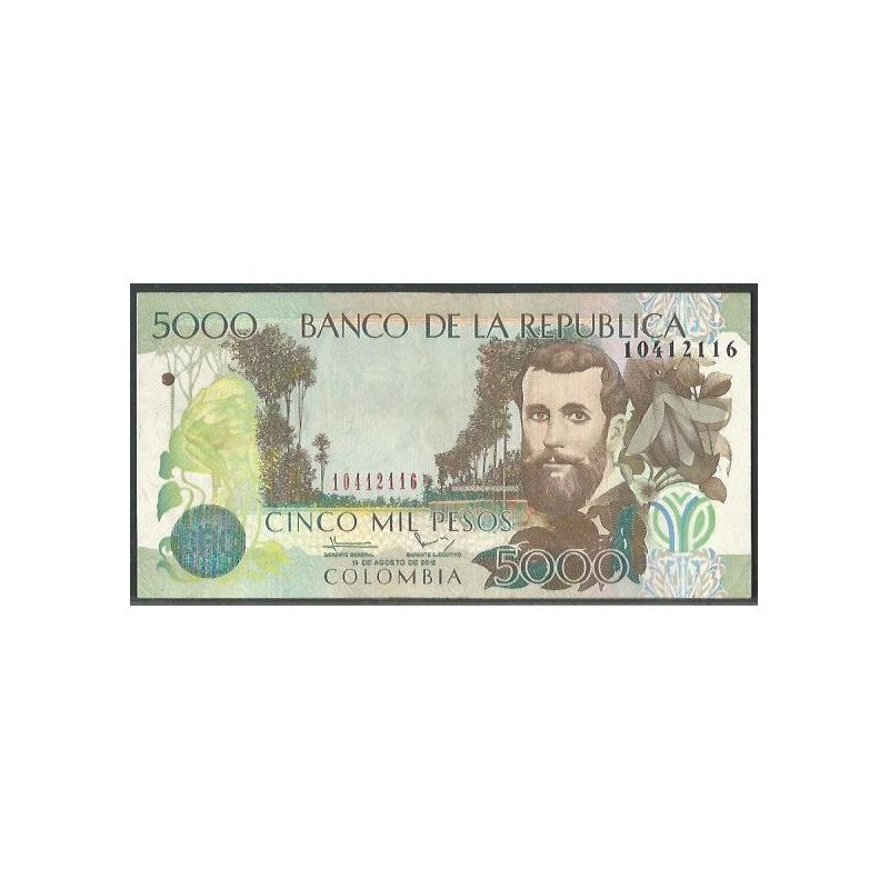 Billete de 5.000 Pesos 19 Ago 2012 BGW546
