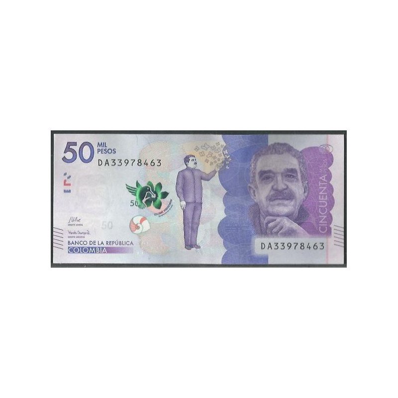 Billete de 50.000 Pesos 27 Jul 2021 DA BGWNF50-