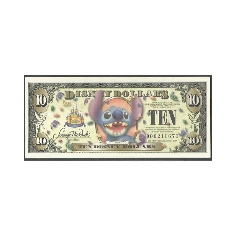 Disney, 10 Dollars 2005 Stitch