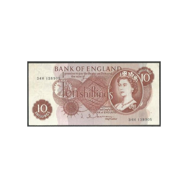 Inglaterra, 10 Shilling ND1962-6 P373b
