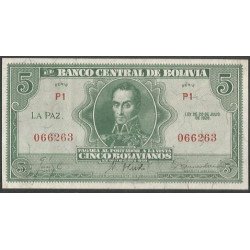 Bolivia, 5 Bolivianos L 20...