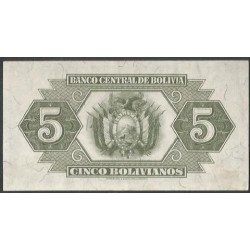 Bolivia, 5 Bolivianos L 20 Jul 1928 Serie P1 P129