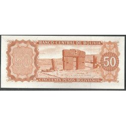 Bolivia, 50 Pesos Bolivianos L 13 Jul 1962 Serie S P162a