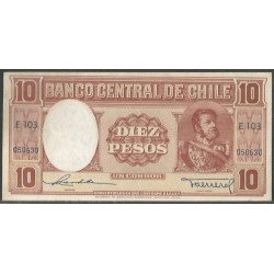 Chile, 10 Pesos ND1958-9...