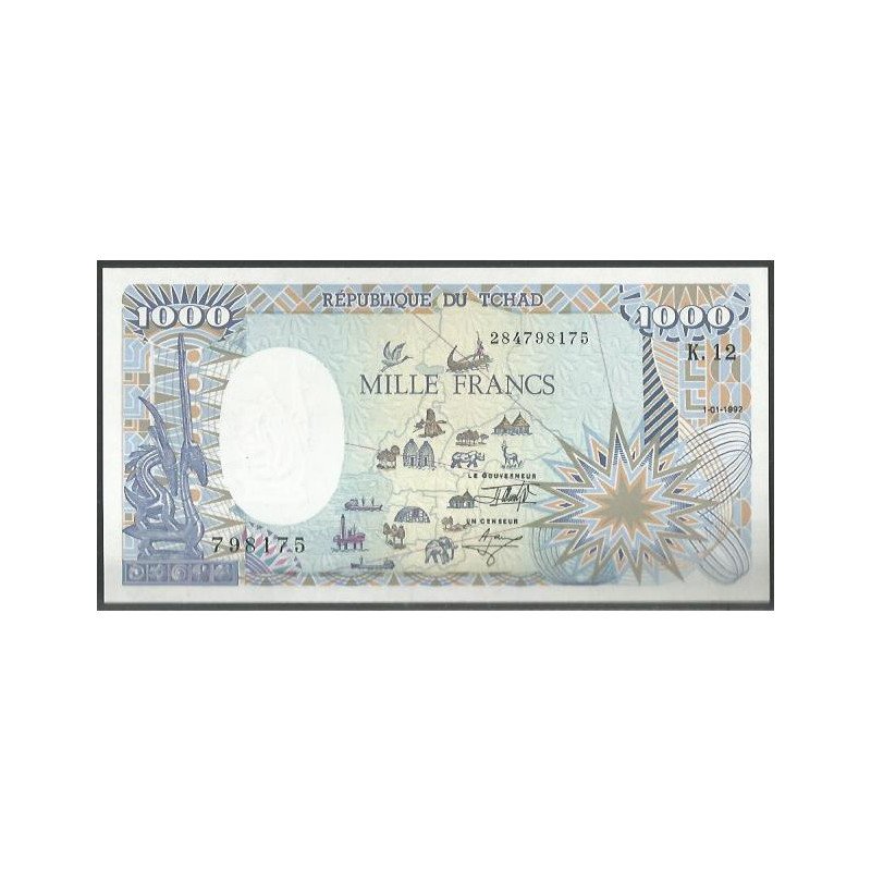 Chad, 1.000 Francs 1 Ene 1985 P10