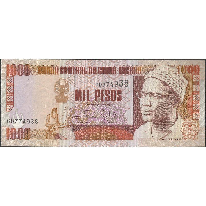 Guinea Bisseau, 1.000 Pesos 1 Mar 1993 P13b