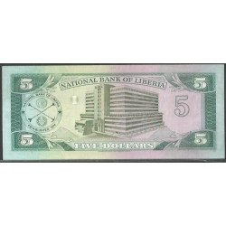 Liberia, 5 Dollars 6 Abr 1991 P20