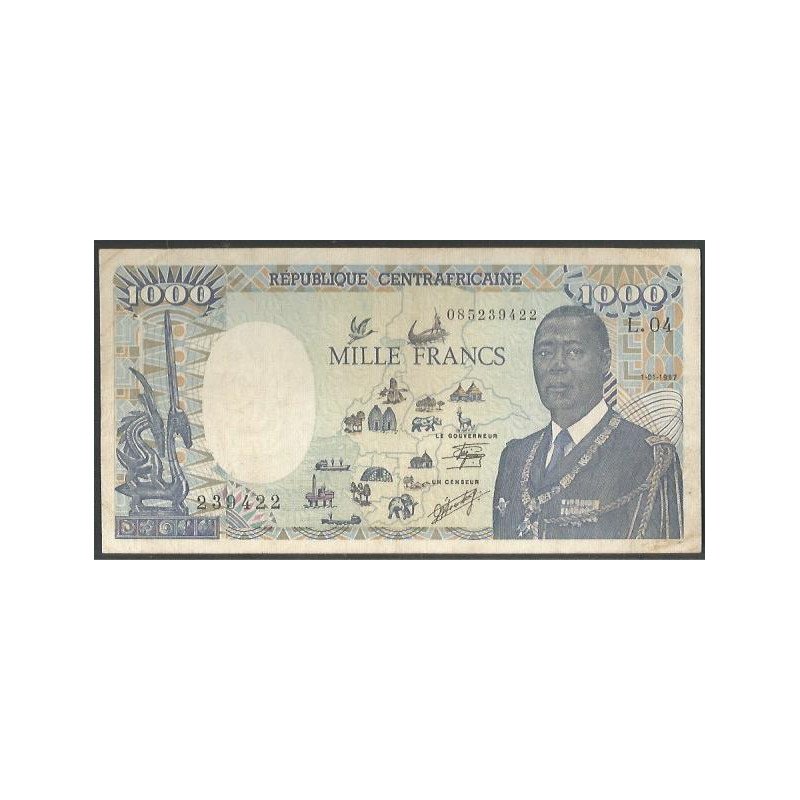Republica Centroafricana, 1.000 Francs 1 Ene 1987 P16