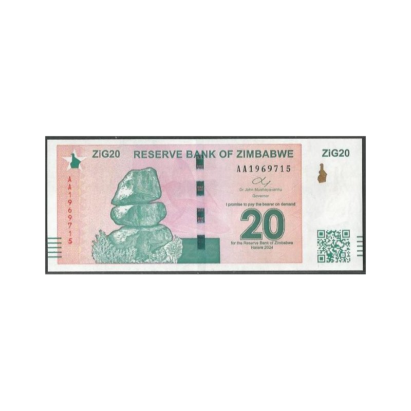 Zimbabwe, 20 Zig 2024 P111