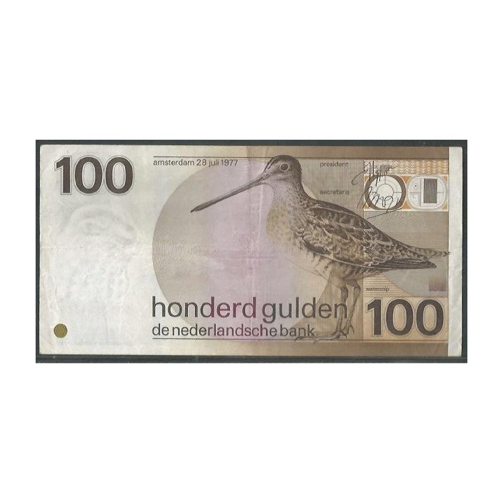 Holanda 100 Gulden 28 Jul 1977 P97a