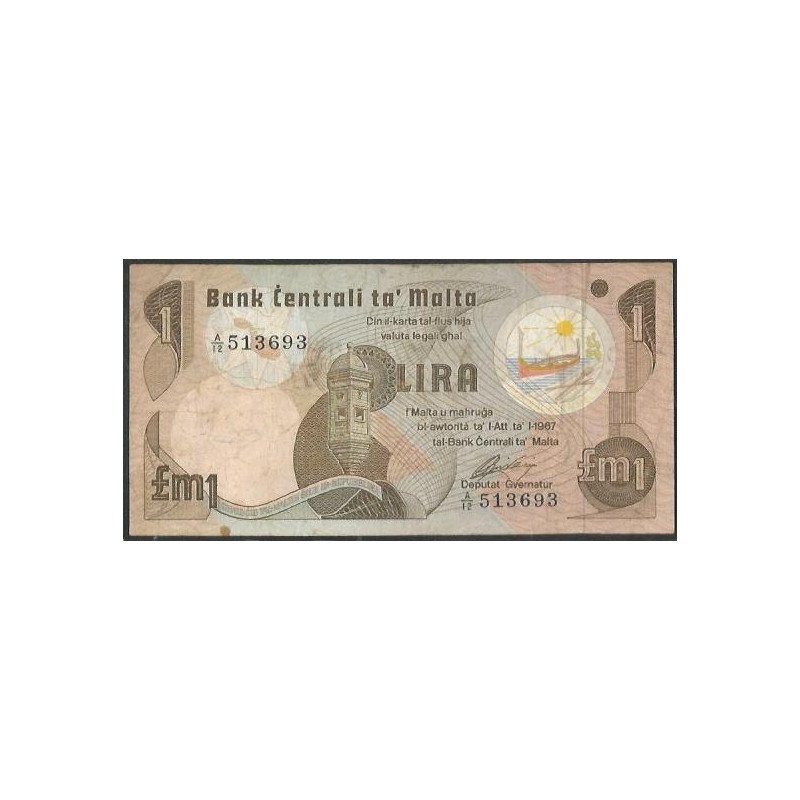 Malta, 1 Lira L1967 (79) P34b