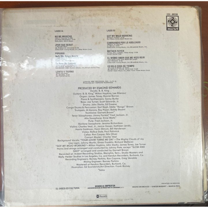 B.B King - King Size reverso