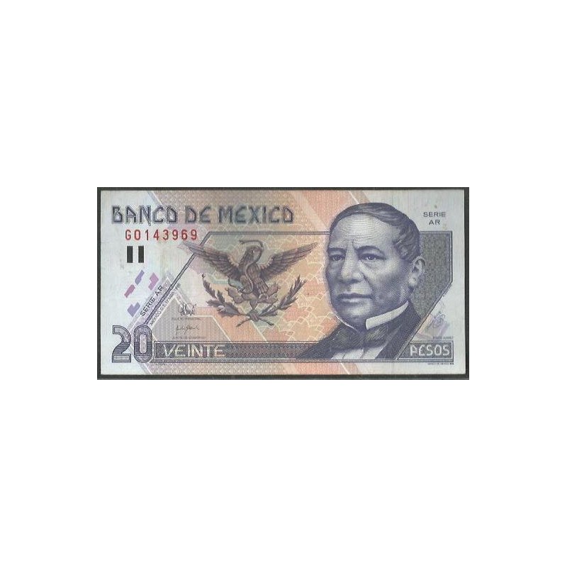 Mexico, 20 Pesos 17 Mar 1998 Serie AR P106c