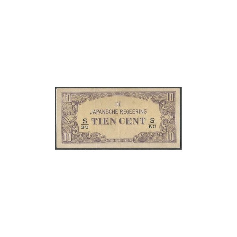 Indias Holandesas Ocupacion Japon WWII, 10 Cent ND1942 Serie S/BU P121c