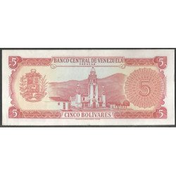 Venezuela, 5 Bolivares 11 Abr 1972 P 7 Dig P50f