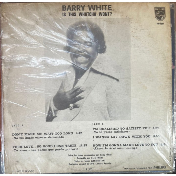 Barry White - Is This Watcha Want? reverso