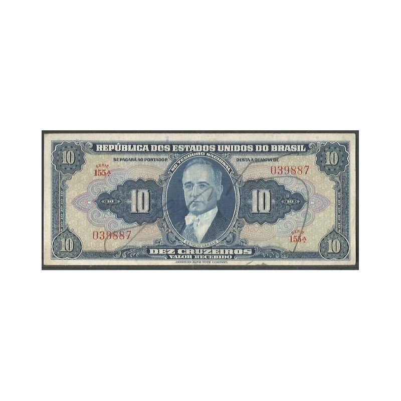 Brasil, 10 Cruzeiros ND1943 P135a