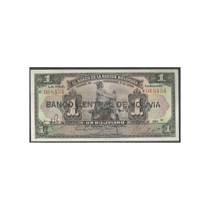 Bolivia, 1 Boliviano ND1929 Serie U4 P112