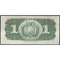Bolivia, 1 Boliviano ND1929 Serie U4 P112