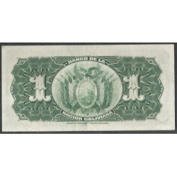Bolivia, 1 Boliviano ND1929 Serie F4 P112