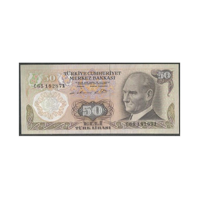 Turkya, 50 Liras L1970 (76) P188