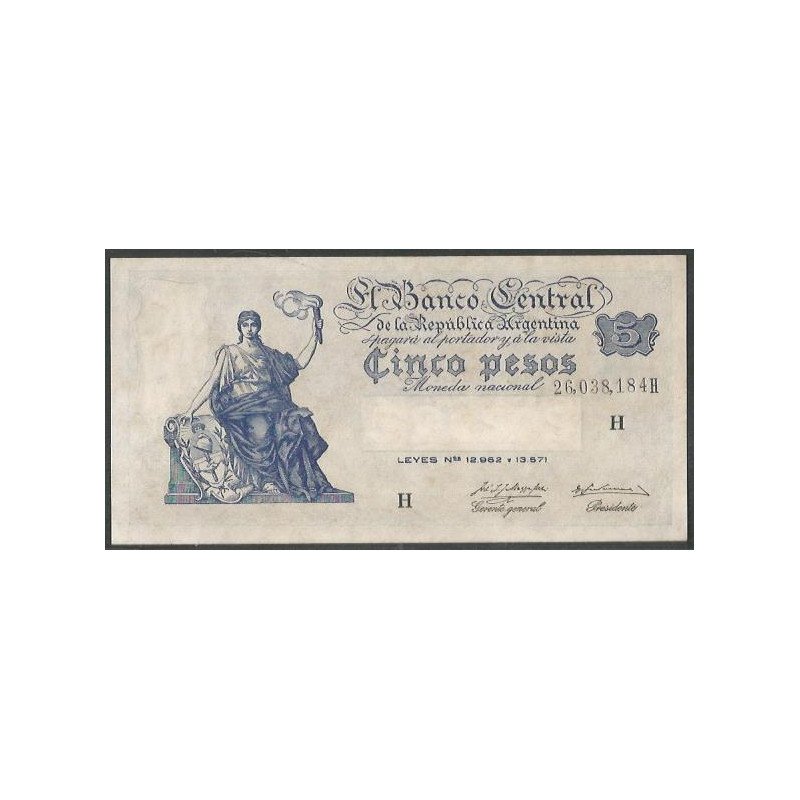 Argentina, 5 Pesos ND1951-9 Serie H P264(5)