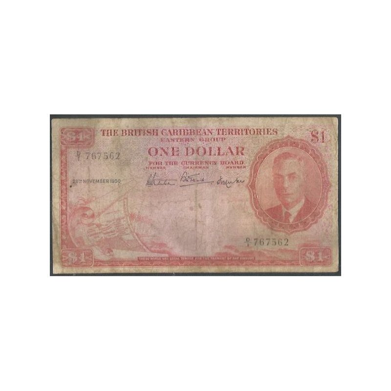 Estados del Caribe Oriental, 1 Dollar 28 Nov 1950 P1