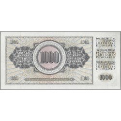 Yugoeslavia, 1.000 Dinara 4 Nov 1981 P92d
