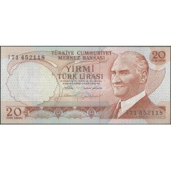 Turkya, 20 Liras L1970...