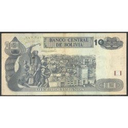 Bolivia, 10 Bolivianos L 28 Nov 1986 ND2011 Serie I P238A