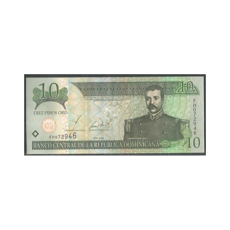 Rep. Dominicana, 10 Pesos 2002 P168b