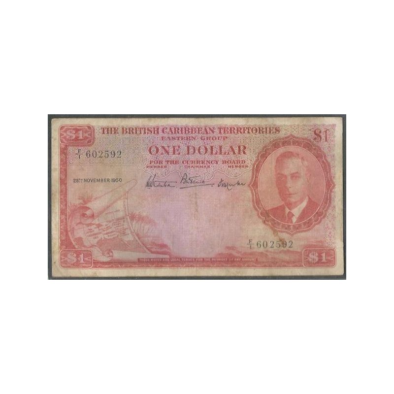 Estados del Caribe Oriental, 1 Dollar 28 Nov 1950 P1