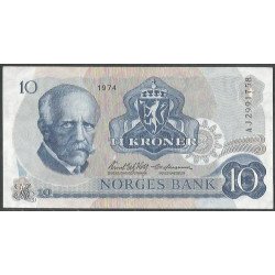 Noruega, 10 Kroner 1974 P36b