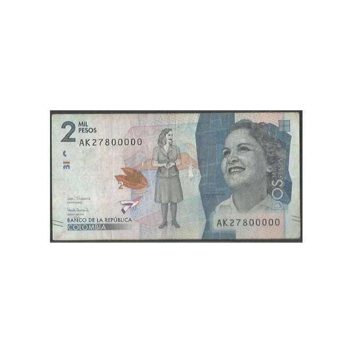 Billete de 2.000 Pesos 24 Jul 2018 AK27800000 BGWNF2-11