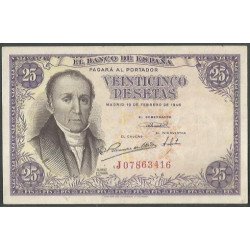 España, 25 Pesetas 19 Feb...