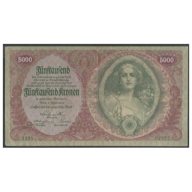 Austria, 5.000 Krone 2 Ene 1922 P79