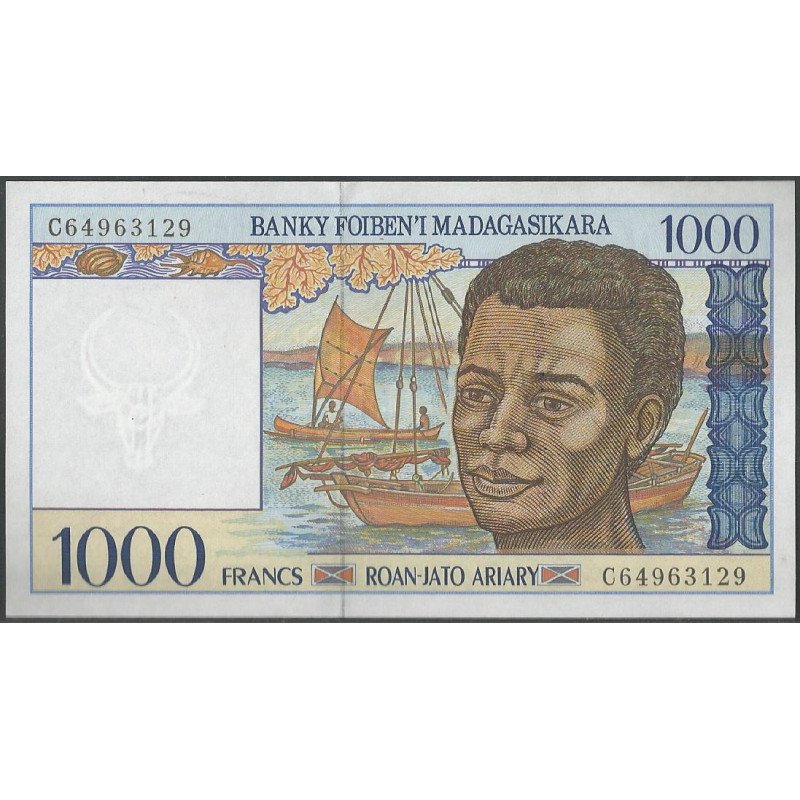 Madagascar, 1.000 Francs ND1994 Firma 5 P76b