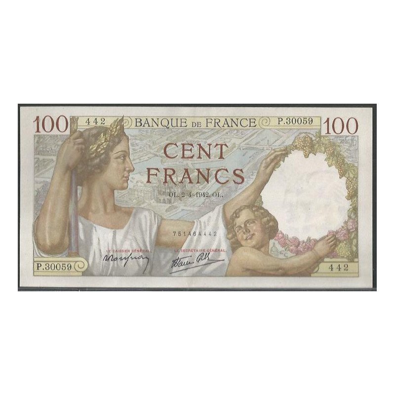 Francia, 100 Francs 2 Abr 1942 P94