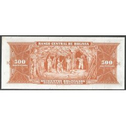 Bolivia, 500 Bolivianos L 20 Dic 1945 Serie C1 P148