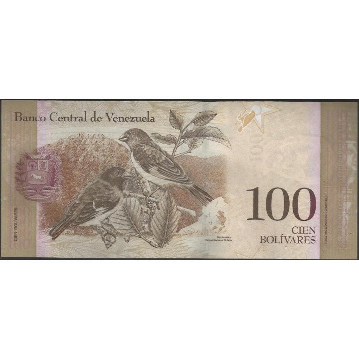 Venezuela 100 Bolivares 31 Ene 2012 P 8 Dig P93e reverso