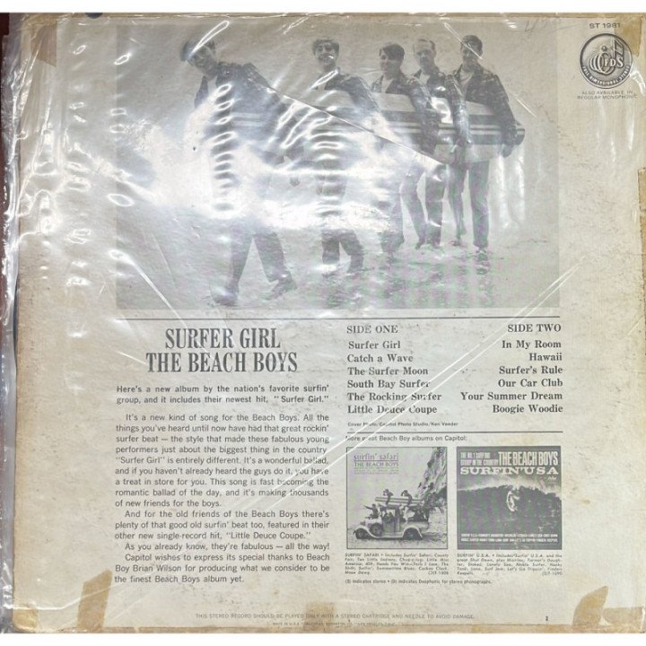 The Beach Boys - Surfer Girl reverso