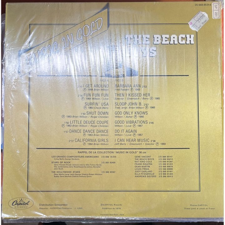 The Beach Boys - Music In Gold reverso