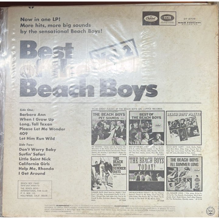 The Beach Boys - The Best Of Beach Boys Vol. 2 reverso