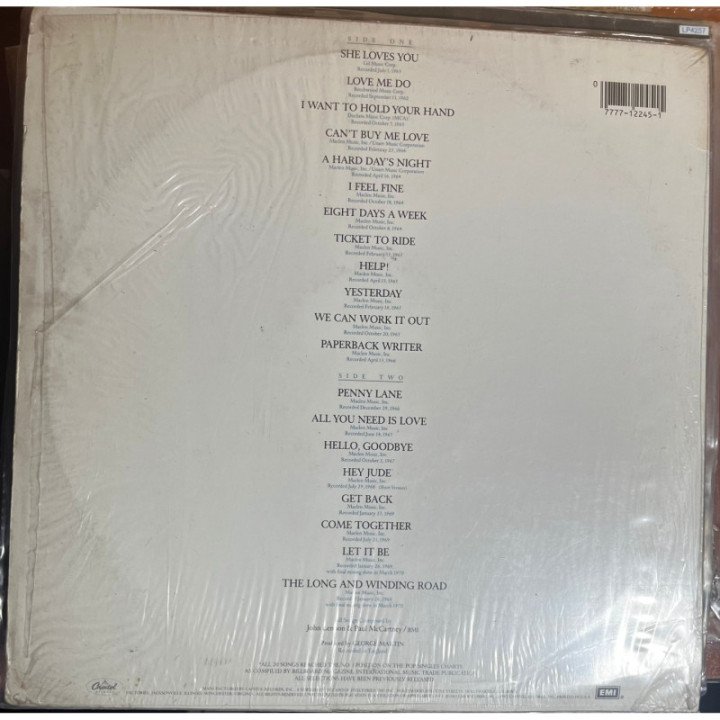 The Beatles - 20 Greatest Hits reverso