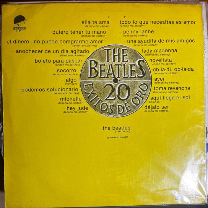 The Beatles - 20 Exitos de Oro reverso