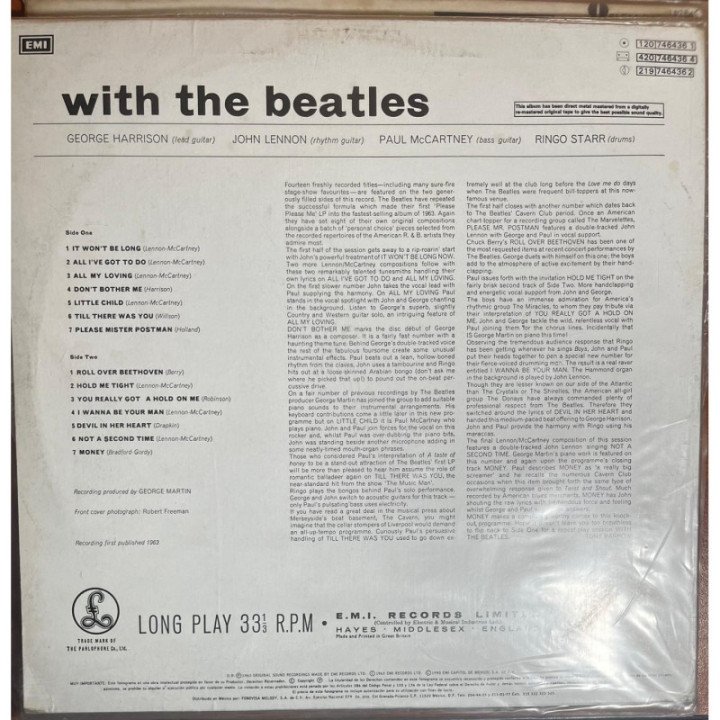 The Beatles - With The Beatles reverso