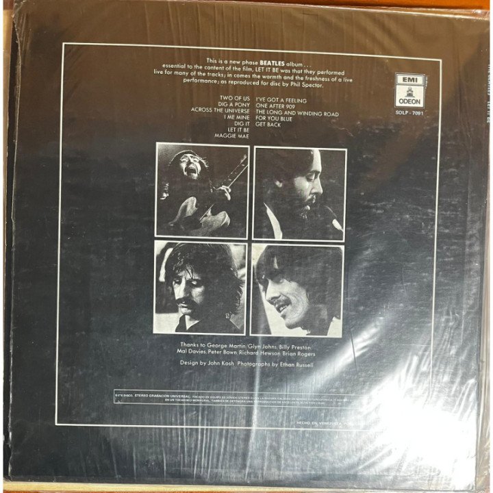 The Beatles - Let It Be - Venezuela reverso