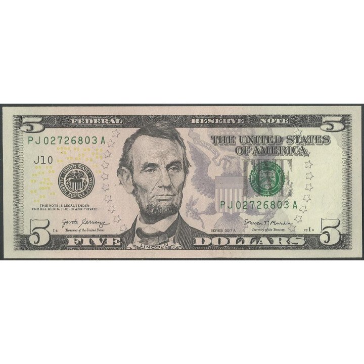 Estados Unidos 5 Dollars 2017A PNEW