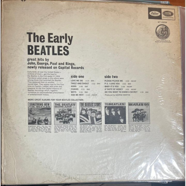 The Beatles - The Early Beattles reverso