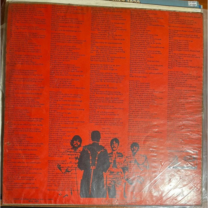 The Beatles - Sgt. Peppers Lonely Hearts Club Band reverso